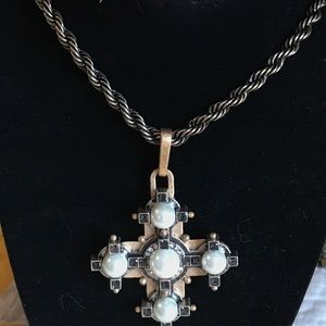 Cabi Tudor Cross Necklace